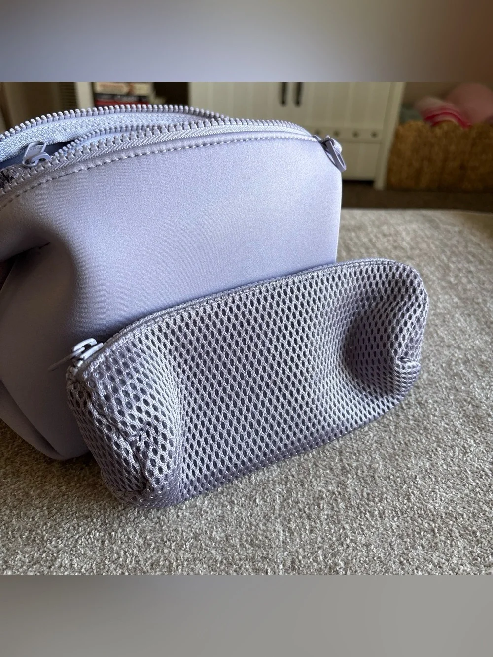 Dagne Dover Hunter Toiletry Bag - Light Lavender Neoprene Zip Pouch